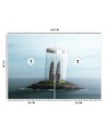 Fototapeta artystyczna - Wyspa budynki abstrakcja Zehem Chong | FEEBY