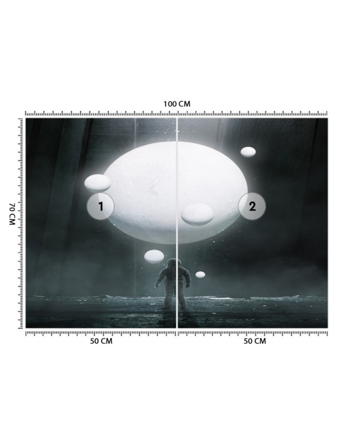 Fototapeta abstrakcyjna - Biała planeta | FEEBY