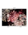 Stylowe fototapety 3D - Piwonia i kwiat lilii glamour 3D | FEEBY
