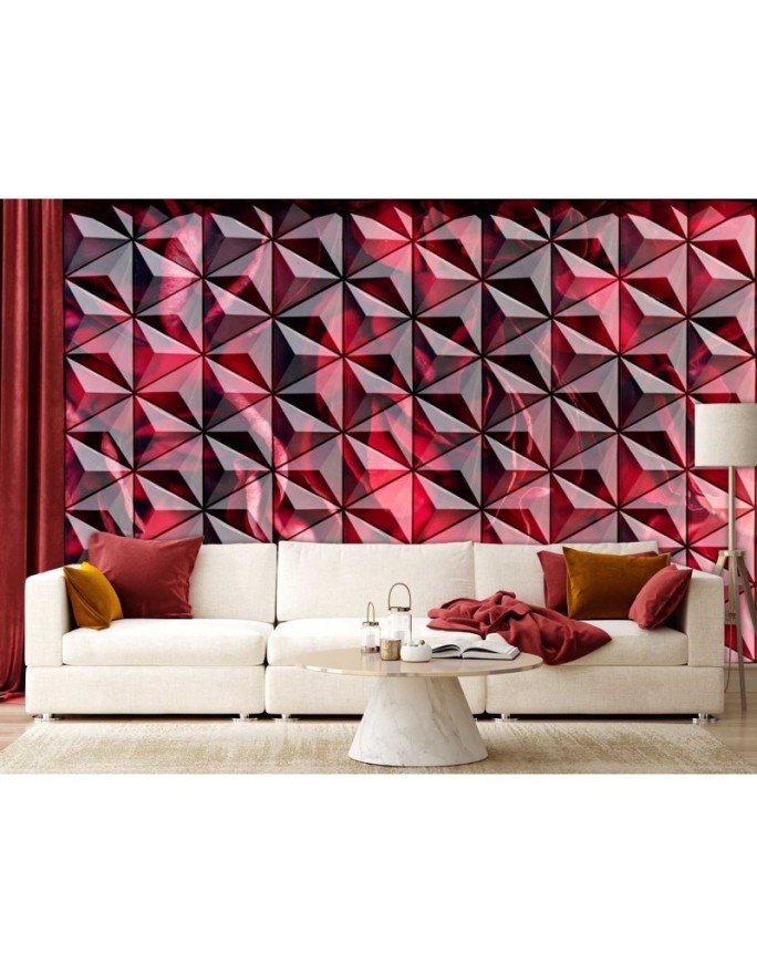 Fototapety abstrakcyjne - Czerwona geometria | FEEBY