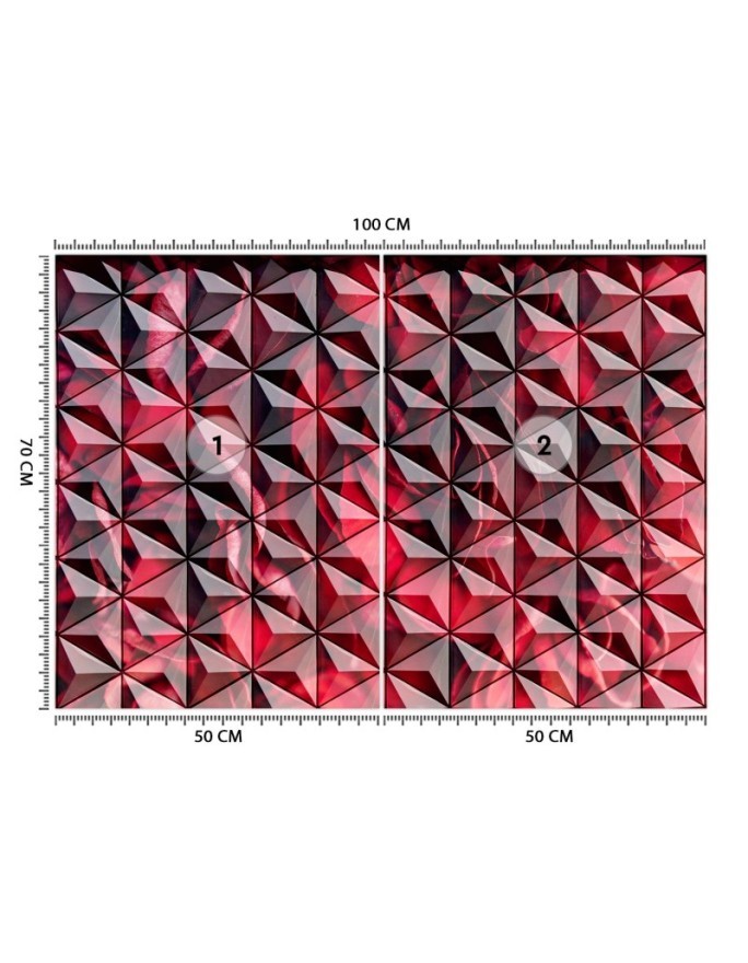 Fototapety abstrakcyjne - Czerwona geometria | FEEBY