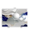 Fototapety nowoczesne 3D - Abstrakcja 3D fale i kule | FEEBY