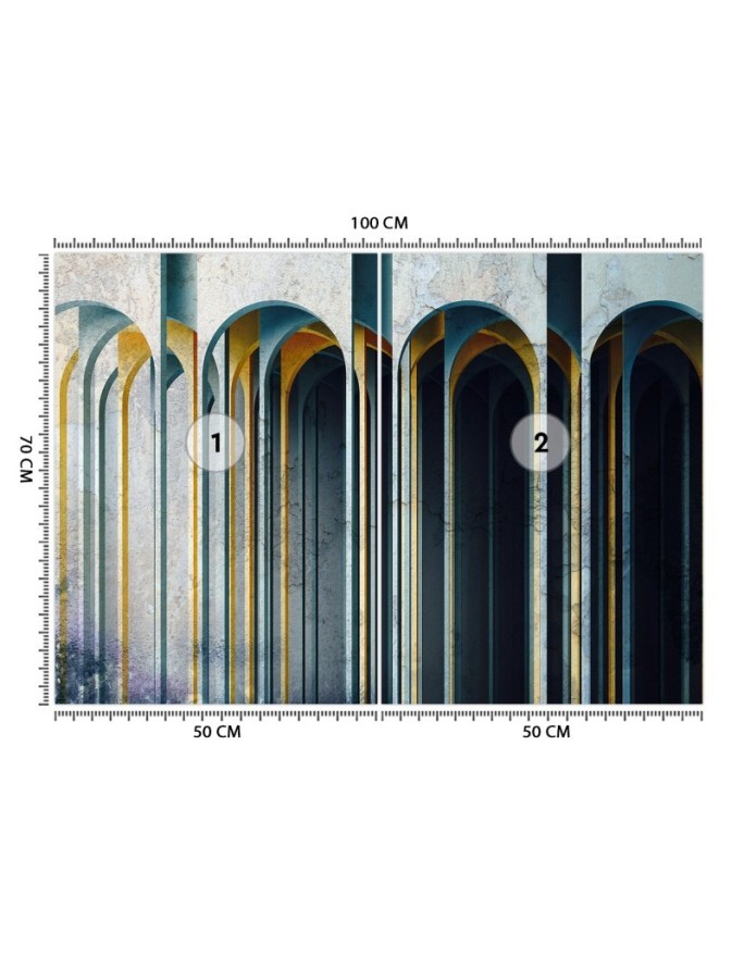 Ekskluzywne fototapety - Kolumny 3D abstrakcja | FEEBY