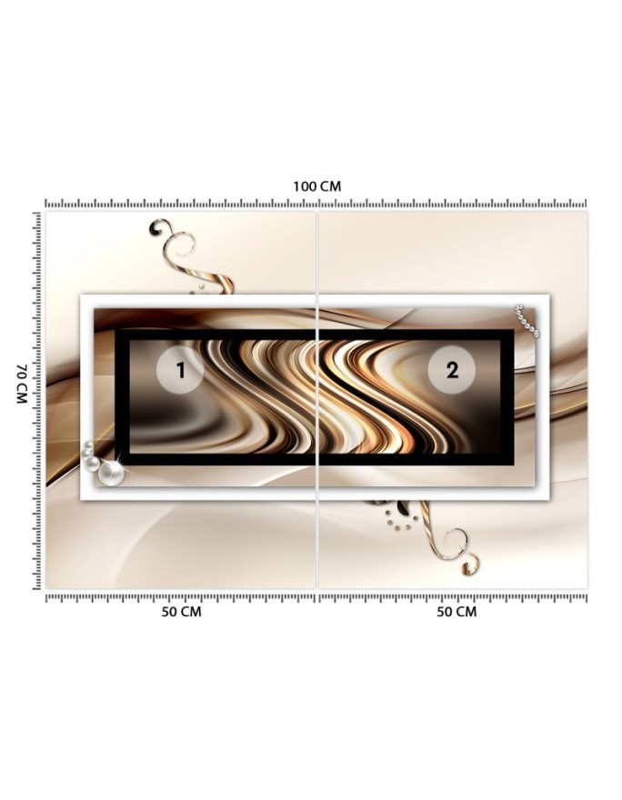 Nowoczesne fototapety do domu - Fale i geometria | FEEBY