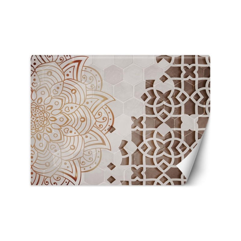 Oryginalne fototapety - Mandala Biel Geometria | FEEBY
