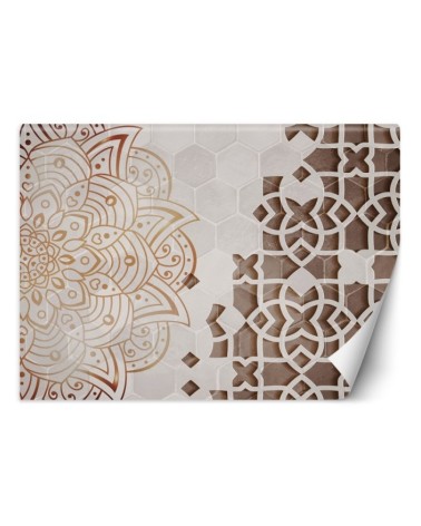 Original wall murals - Mandala White Geometry | FEEBY