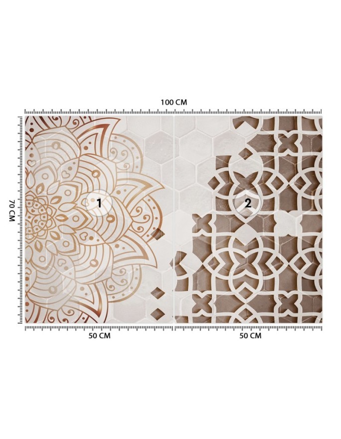 Oryginalne fototapety - Mandala Biel Geometria | FEEBY
