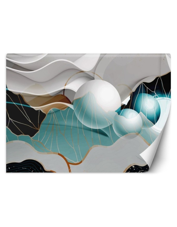 Fototapety 3D trójwymiarowy efekt - Abstrakcja z kulami 3D | FEEBY