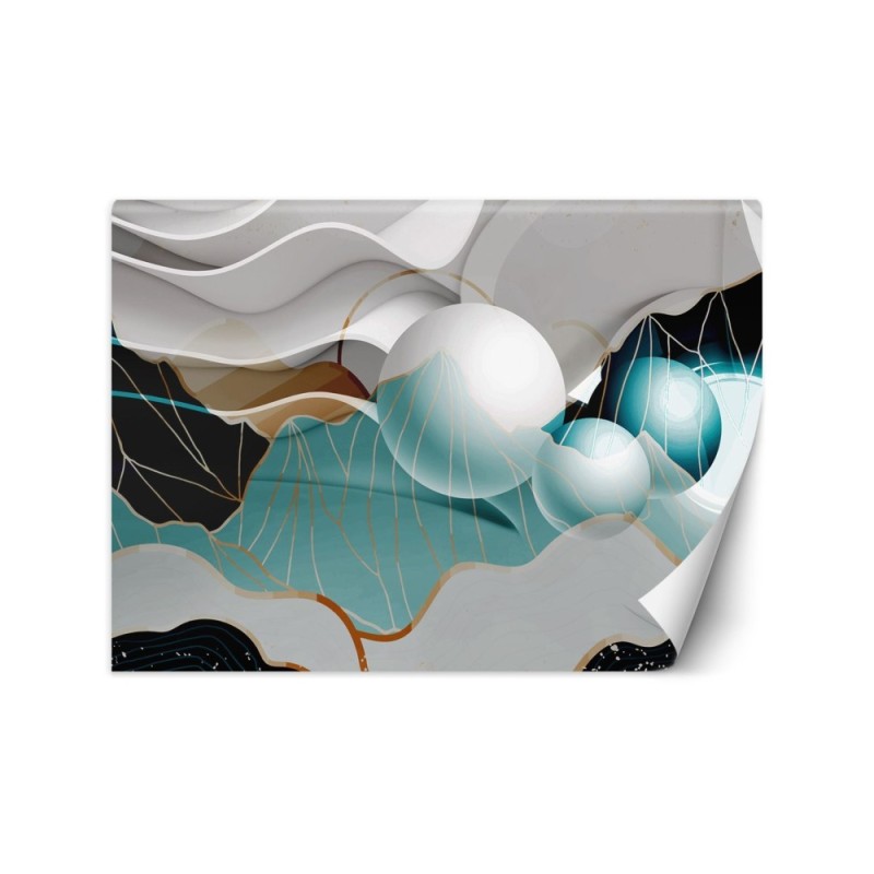 Fototapety 3D trójwymiarowy efekt - Abstrakcja z kulami 3D | FEEBY