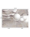 Fototapety trójwymiarowe - Złote liście i kule 3D | FEEBY