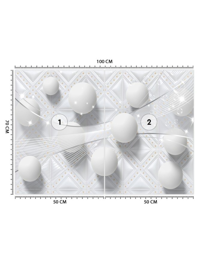 Fototapety z efektem głębi - Kule tekstura 3D | FEEBY