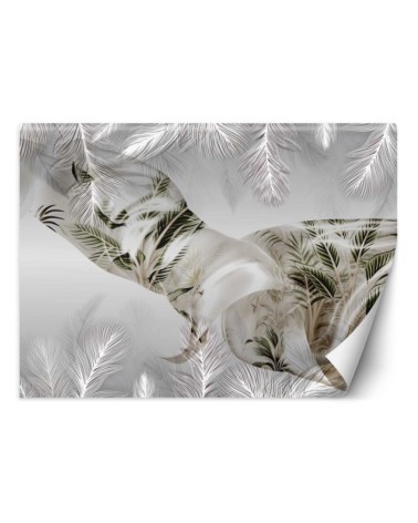 Exclusive wall murals - Palm leaves tropical abstraction | FEEBY