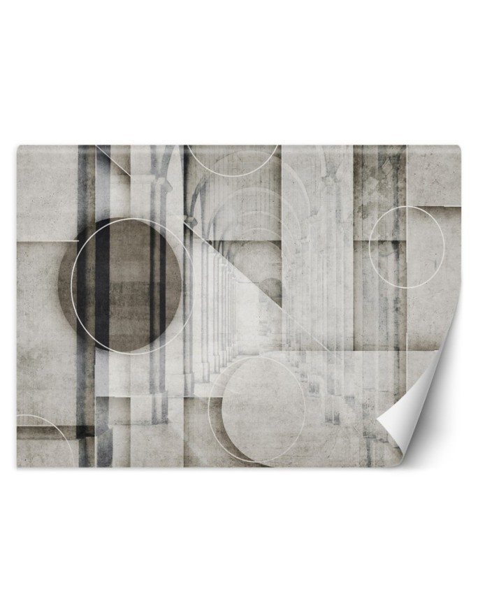 Fototapeta do salonu - Tunel 3D Koła Kształty | FEEBY