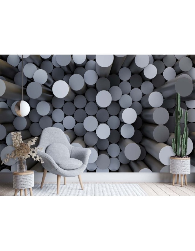 Nowoczesne fototapety 3D - Abstrakcyjne walce 3D | FEEBY