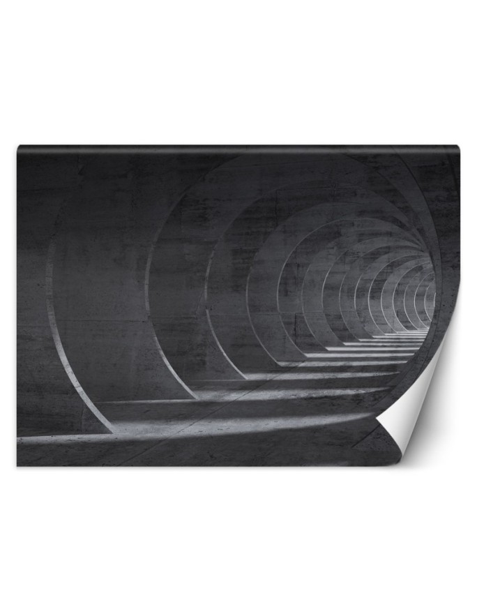 Fototapety z efektem głębi - Tunel szary 3D | FEEBY