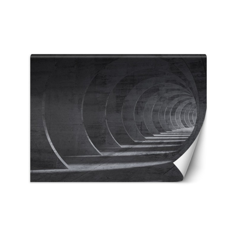 Fototapety z efektem głębi - Tunel szary 3D | FEEBY
