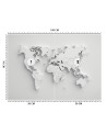Fototapeta 3D - Biała mapa świata 3D | FEEBY