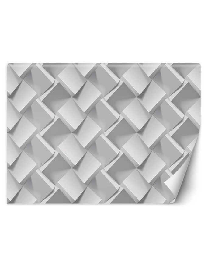 Fototapety tekstury 3D - Szara Iluzja 3D | FEEBY