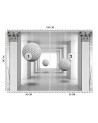 Fototapety z efektem głębi - Kule 3D w tunelu | FEEBY