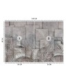 Fototapeta z efektem głębi - Liście palmy 3D beton | FEEBY