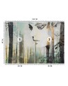 Nowoczesne fototapety - Pastelowa abstrakcja kobieta i las | FEEBY