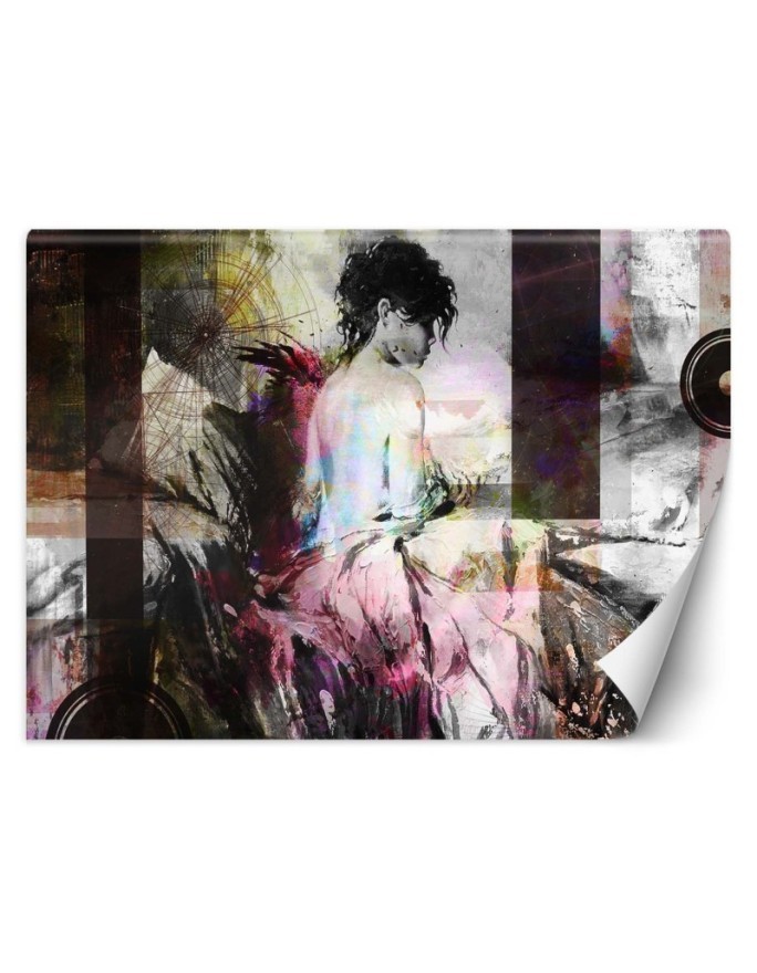 Fototapety glamour - Elegancka kobieta abstrakcja malowana | FEEBY