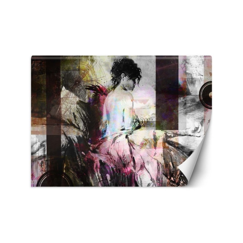 Fototapety glamour - Elegancka kobieta abstrakcja malowana | FEEBY
