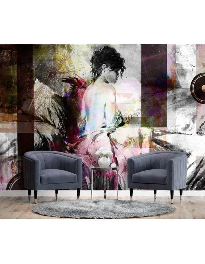 Fototapety glamour - Elegancka kobieta abstrakcja malowana | FEEBY