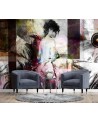 Fototapety glamour - Elegancka kobieta abstrakcja malowana | FEEBY
