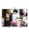 Fototapety glamour - Elegancka kobieta abstrakcja malowana | FEEBY