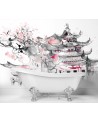 Orientalne wzory fototapety - Japońska pagoda | FEEBY