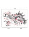 Orientalne wzory fototapety - Japońska pagoda | FEEBY