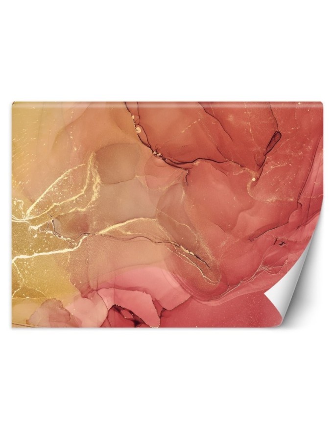 Elegant wall murals - Rose gold marble abstraction | FEEBY