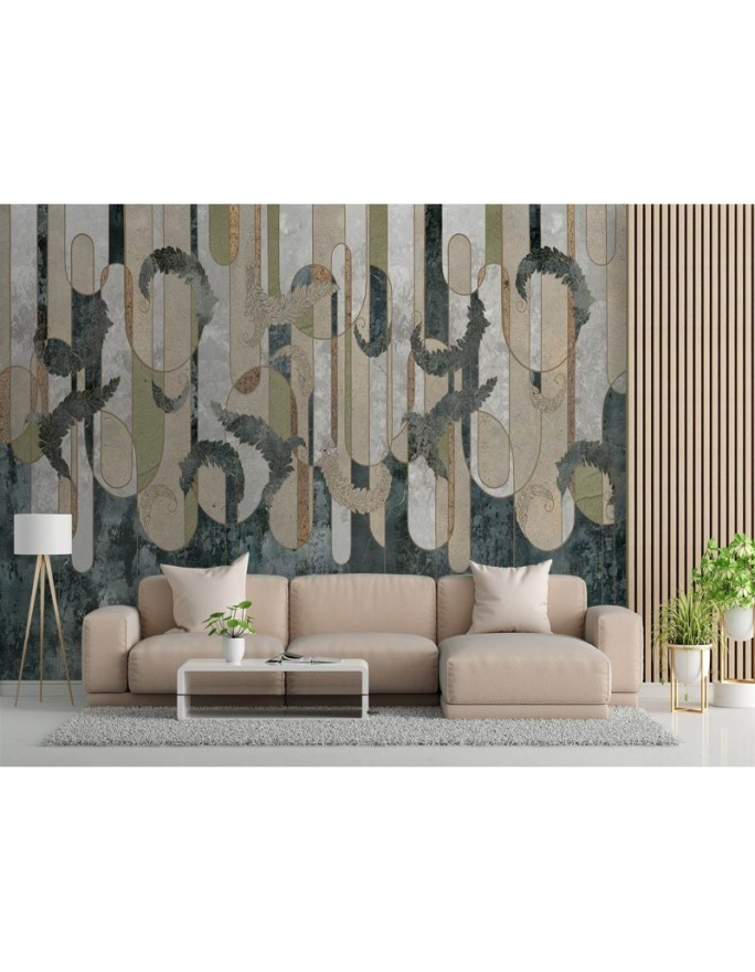 Inspirujące fototapety - Abstrakcja roślinna boho | FEEBY