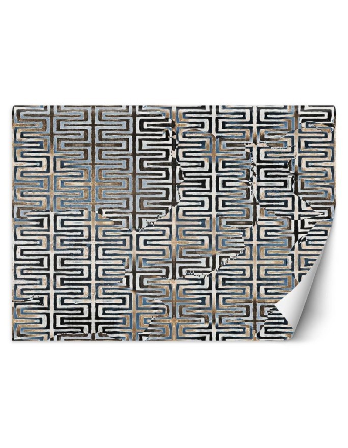 Modern wall mural - Golden geometric glamour pattern | FEEBY