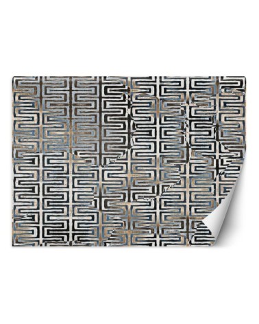 Modern wall mural - Golden geometric glamour pattern | FEEBY
