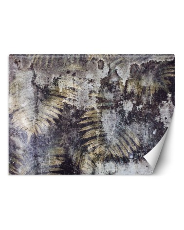 Modern wall murals - Golden fern leaves | FEEBY