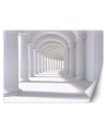 Fototapeta z efektem głębi - 3D Tunel abstrakcja biały | FEEBY