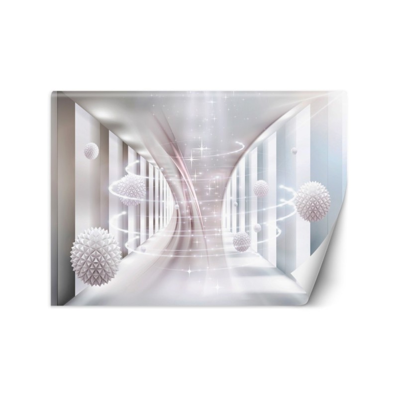 Fototapeta z efektem głębi - Wirujące kule tunel 3D | FEEBY