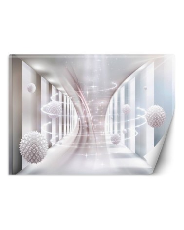 Depth effect wall mural - Swirling balls tunnel 3D | FEEBY
