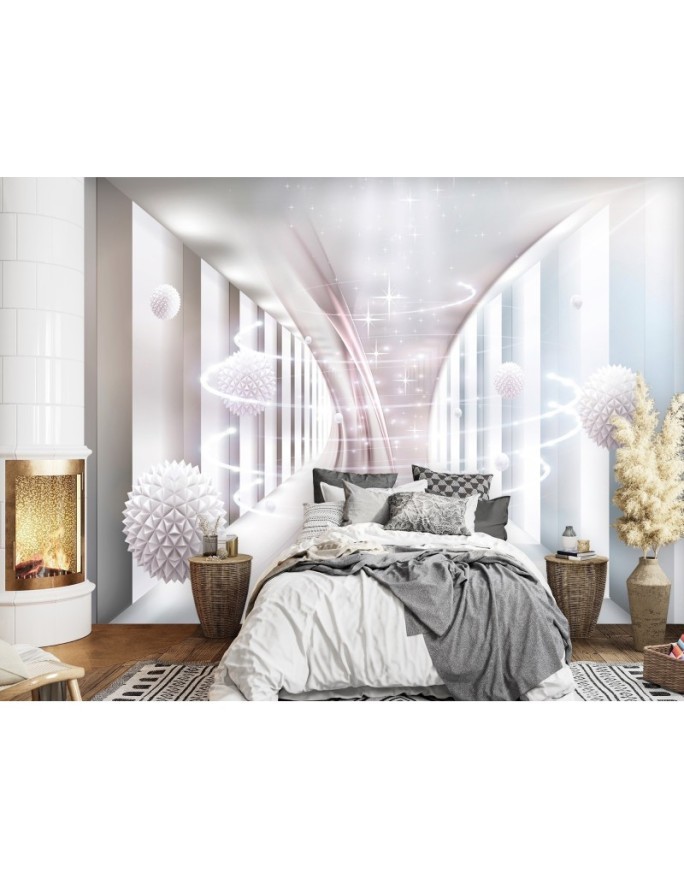 Fototapeta z efektem głębi - Wirujące kule tunel 3D | FEEBY