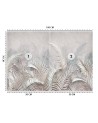 Oryginalne fototapety - Liście palmy 3D beżowy | FEEBY