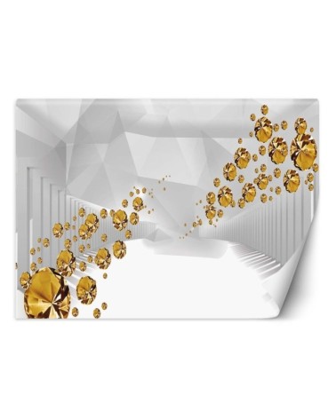 Depth effect wall murals - Golden stones tunnel 3D | FEEBY