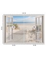 Nowoczesne fototapety - Okno widok morze plaża piasek | FEEBY