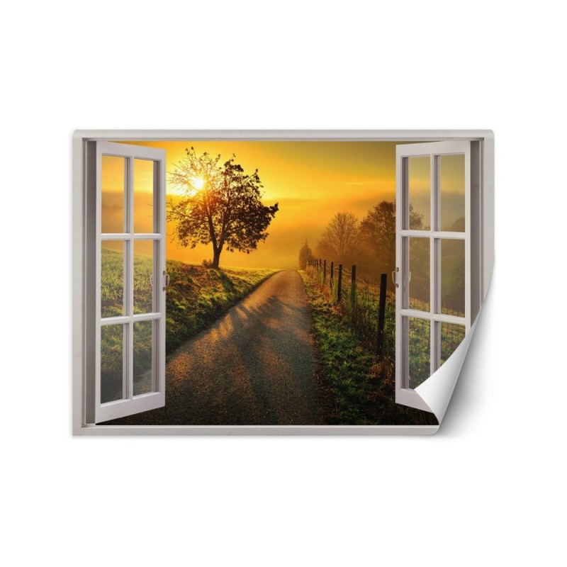 Most fashionable wall murals - Window view sunset landscape | FEEBY