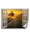 Most fashionable wall murals - Window view sunset landscape | FEEBY