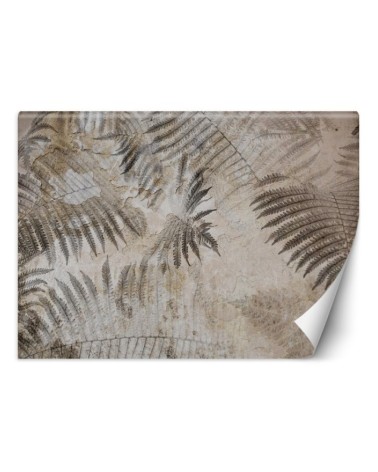 Exotic wall murals - Concrete Fern Leaf Grey | FEEBY