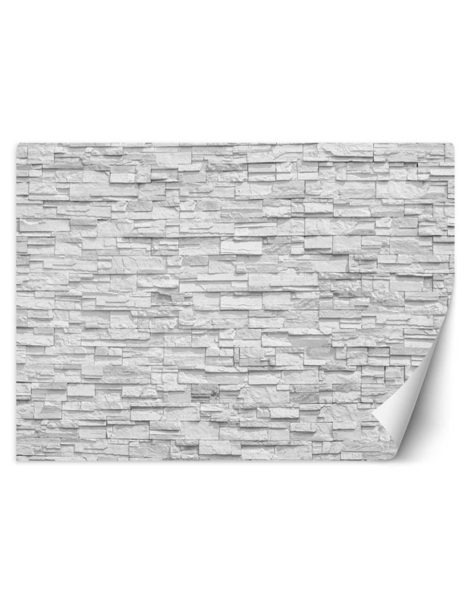 Nowoczesne fototapety - Mur z białych kamieni | FEEBY