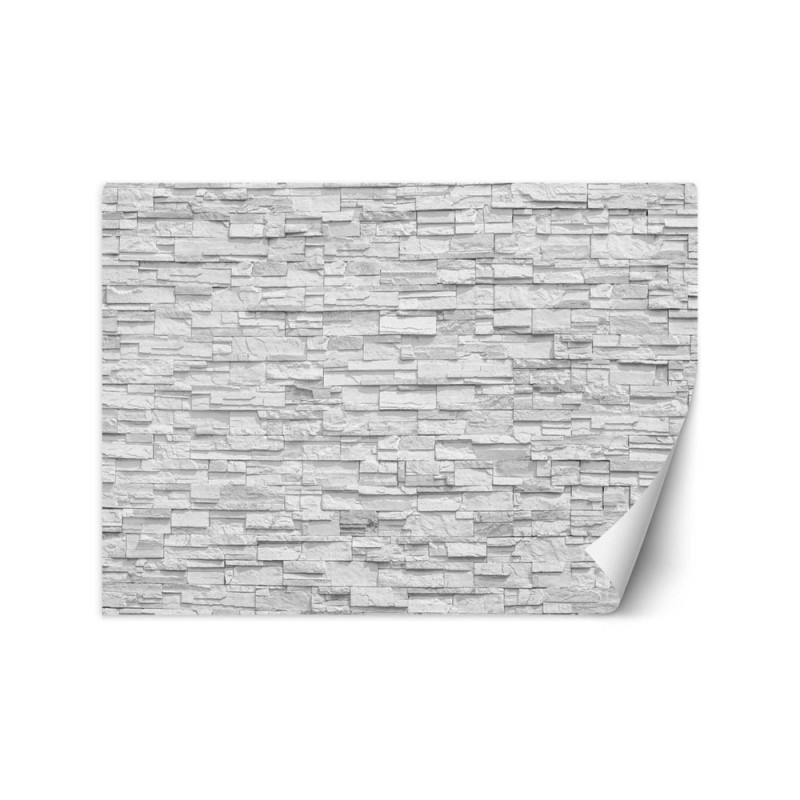 Nowoczesne fototapety - Mur z białych kamieni | FEEBY