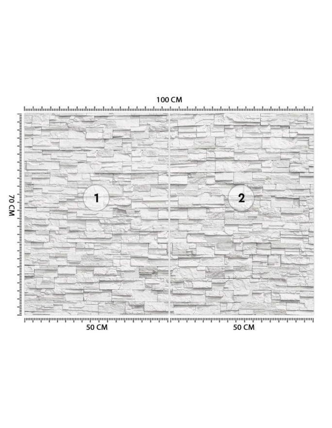 Nowoczesne fototapety - Mur z białych kamieni | FEEBY